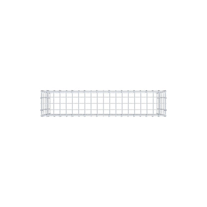 Typ 3 påbyggnadsgabion 100 cm x 50 cm x 20 cm (L x H x D), maskstorlek 5 cm x 10 cm, C-ring