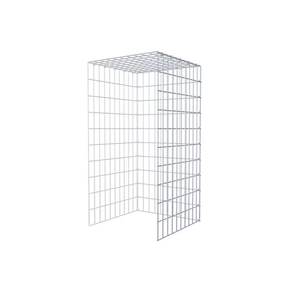 Opbouw schanskorf type 4 100 cm x 50 cm x 50 cm (L x H x D), maaswijdte 5 cm x 10 cm, C-ring