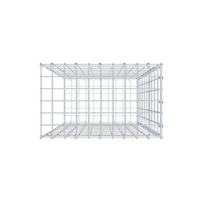 Opzetpaal type 2 100 cm x 50 cm x 30 cm, maaswijdte 5 cm x 10 cm, C-ring