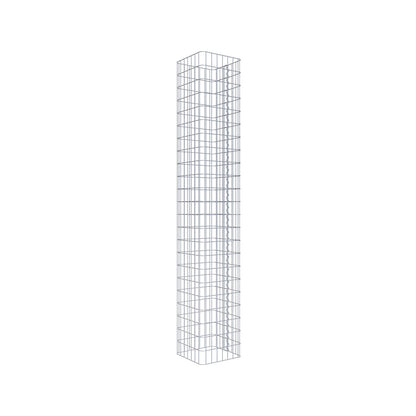 Gabionsøjle firkantet 37 cm x 37 cm, 230 cm højde, MW 5 cm x 10 cm