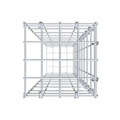 Anbaugabione Typ 2 100 cm x 20 cm x 20 cm, Maschenweite 5 cm x 10 cm, C-Ring