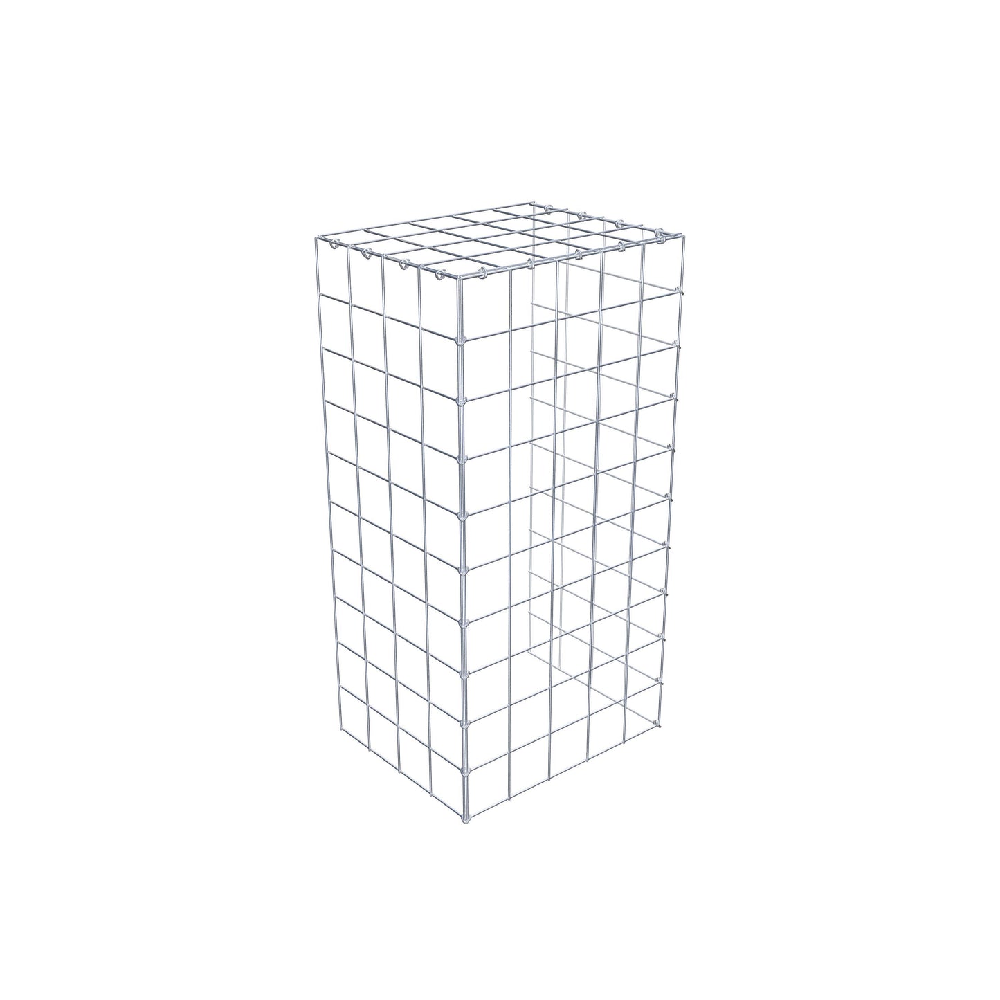 Opzetpaal type 4 100 cm x 40 cm x 50 cm (L x H x D), maaswijdte 10 cm x 10 cm, C-ring