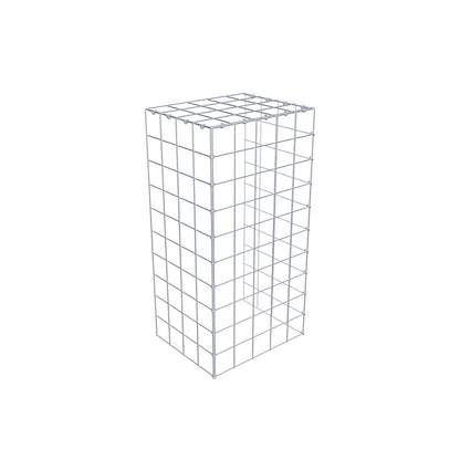 Opzetpaal type 4 100 cm x 40 cm x 50 cm (L x H x D), maaswijdte 10 cm x 10 cm, C-ring