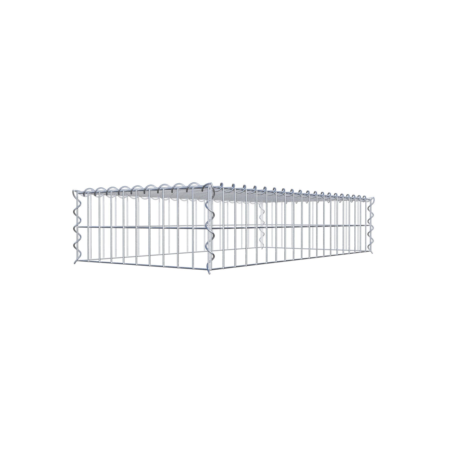 Add-on schanskorf type 3 100 cm x 20 cm x 50 cm (L x H x D), maaswijdte 5 cm x 10 cm, spiraalvormig