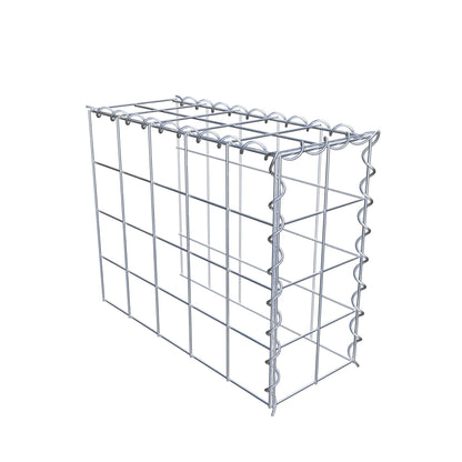 Gabbione aggiuntivo tipo 4 50 cm x 40 cm x 20 cm (L x H x P), dimensione maglia 10 cm x 10 cm, a spirale