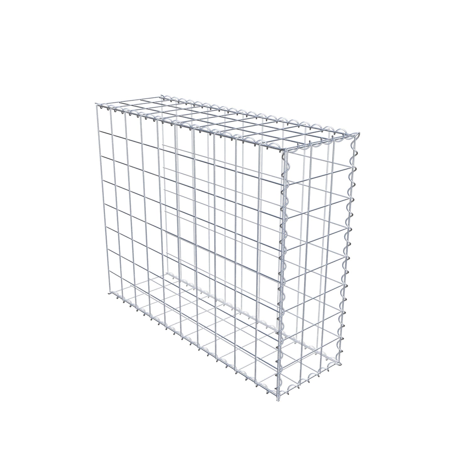 Opvokset gabion type 2 100 cm x 80 cm x 30 cm (L x H x D), maskestørrelse 10 cm x 10 cm, spiral