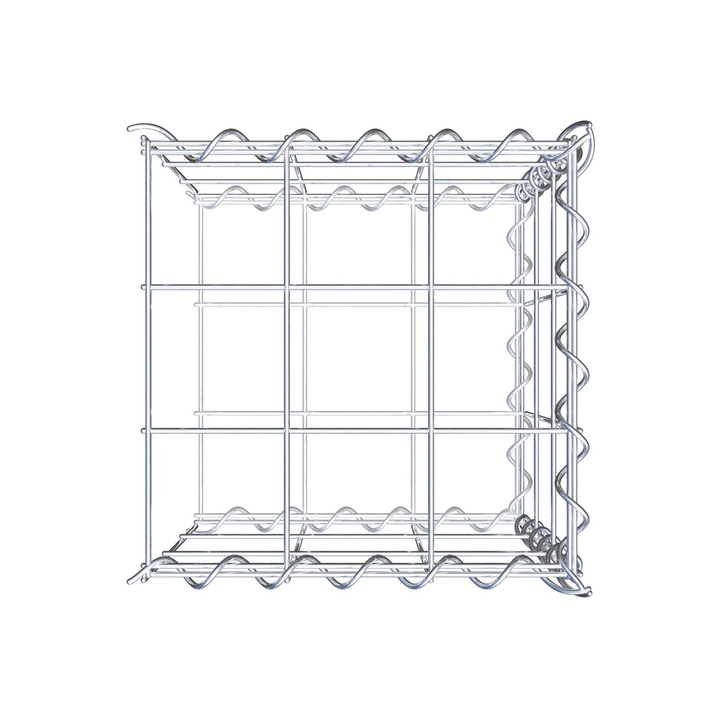 Add-on schanskorf type 2 30 cm x 30 cm x 30 cm (L x H x D), maaswijdte 10 cm x 10 cm, spiraalvormig