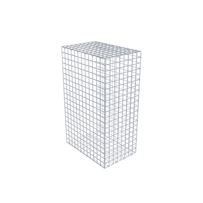 Type 2 oplegkorf 100 cm x 60 cm x 40 cm (L x H x D), maaswijdte 5 cm x 5 cm, C-ring