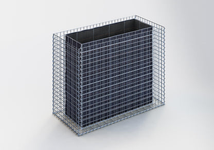 Letto rialzato rettangolare 130 cm x 100 cm x 60 cm (L x H x P), maglia 5 x 5 cm, spessore parete 10 cm