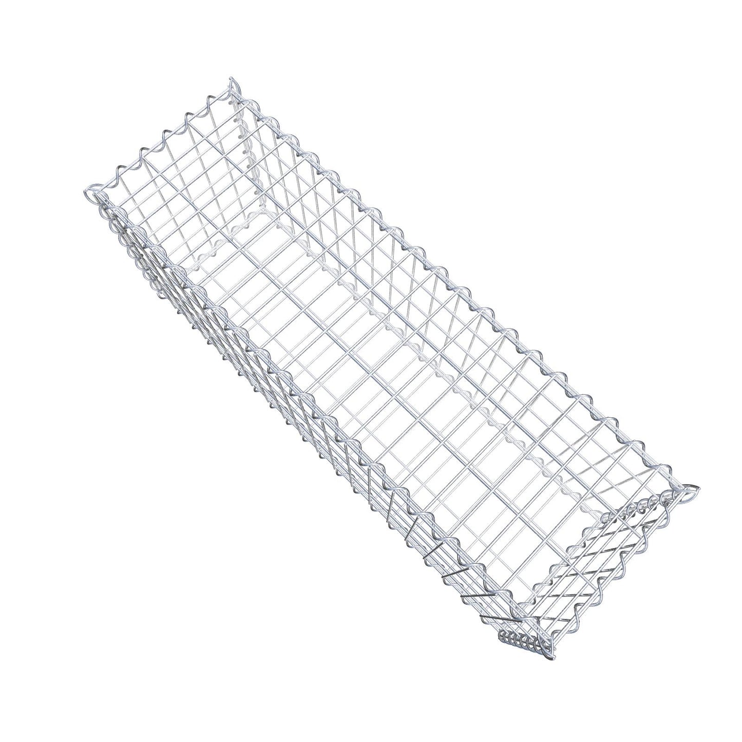 Schanskorf 100 cm x 40 cm x 30 cm (L x H x D), maaswijdte 5 cm x 10 cm, spiraalvormig