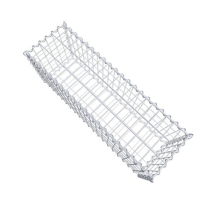 Schanskorf 100 cm x 40 cm x 30 cm (L x H x D), maaswijdte 5 cm x 10 cm, spiraalvormig