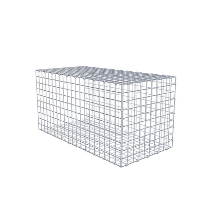 Gabbione fissabile tipo 2 100 cm x 50 cm x 50 cm (L x H x P), maglia 5 cm x 5 cm, anello a C