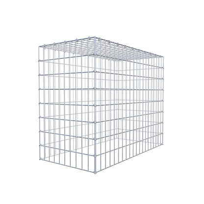 Monteret gabion type 3 100 cm x 80 cm x 50 cm (L x H x D), maskestørrelse 5 cm x 10 cm, C-ring