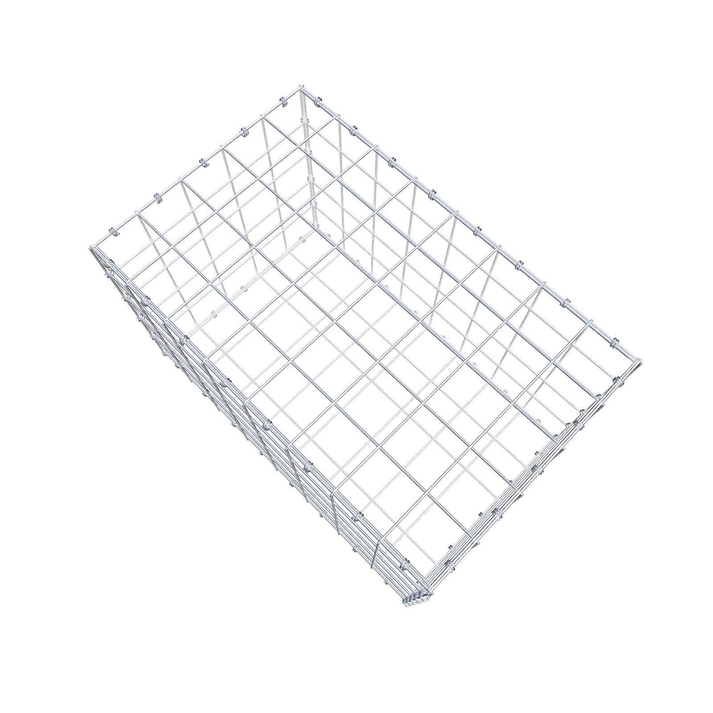 Gabione 80 cm x 50 cm x 50 cm (L x H x T), Maschenweite 10 x 10 cm, Spiralring