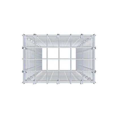 Monteret gabion type 3 100 cm x 30 cm x 20 cm (L x H x D), maskestørrelse 5 cm x 5 cm, C-ring