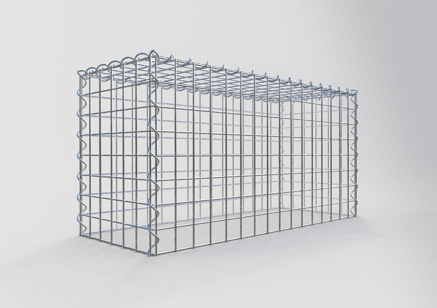 Add-on schanskorf type 3 80 cm x 40 cm x 30 cm (L x H x D), maaswijdte 5 cm x 5 cm, spiraalvormig