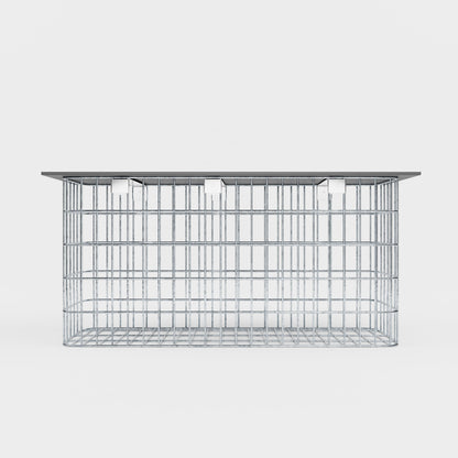 Tuinbank 102 x 50 x 32 cm MW 5 x 10 cm thermisch verzinkt, met gerecycled bovenblad in antraciet