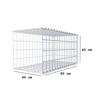 Add-on schanskorf type 2 80 cm x 40 cm x 40 cm (L x H x D), maaswijdte 5 cm x 10 cm, spiraalvormig
