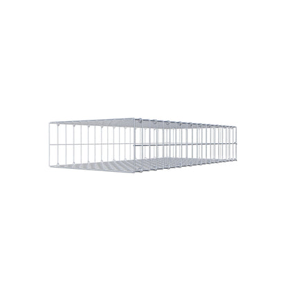 Monteret gabion type 2 100 cm x 20 cm x 50 cm, maskestørrelse 5 cm x 10 cm, C-ring