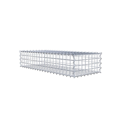 Schanskorf 100 cm x 20 cm x 40 cm (L x H x D), maaswijdte 5 cm x 5 cm, spiraalvormig