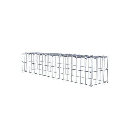 Type 3 oplegkorf 100 cm x 20 cm x 20 cm (L x H x D), maaswijdte 5 cm x 10 cm, C-ring