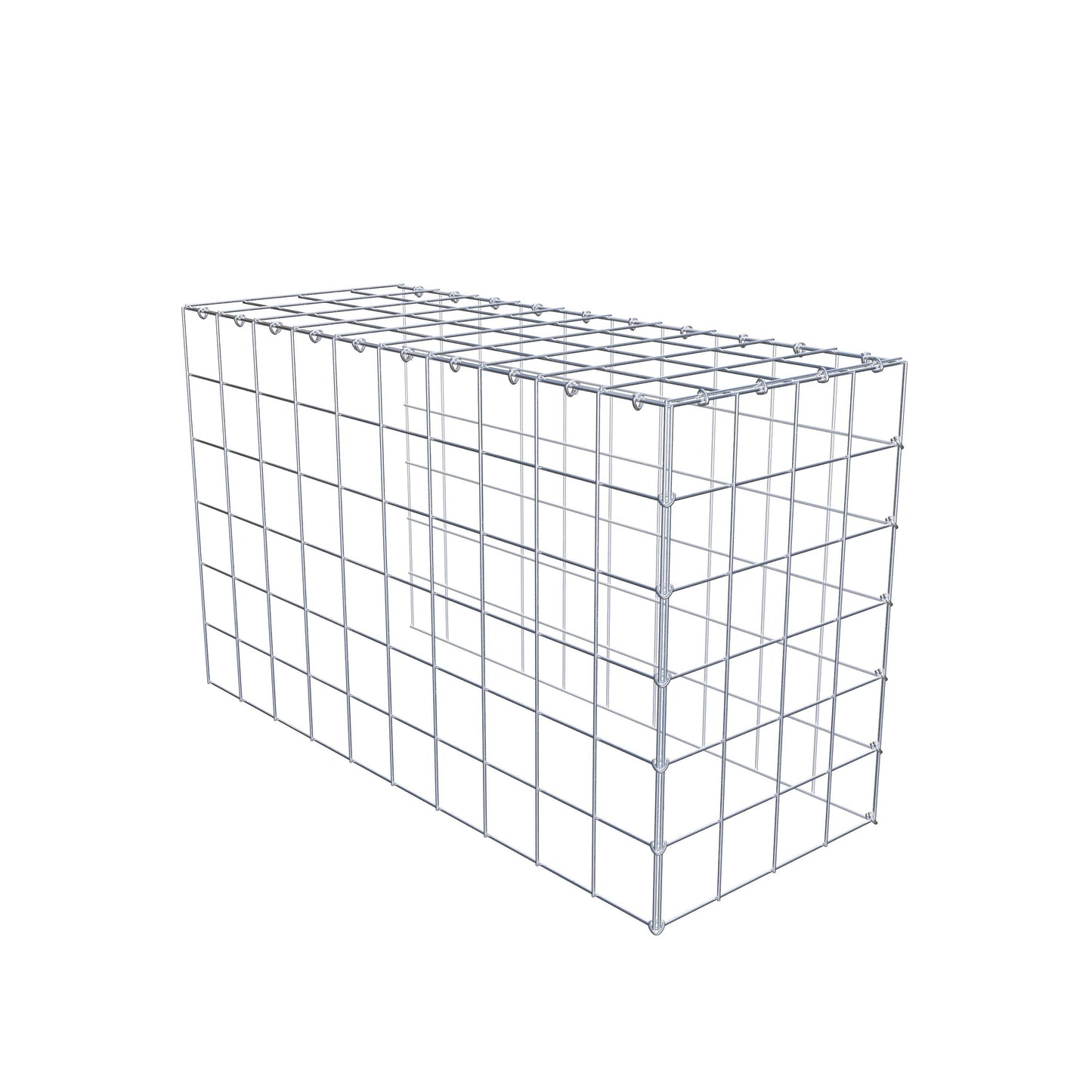 Gabbione aggiuntivo tipo 4 100 cm x 60 cm x 40 cm (L x H x P), maglia 10 cm x 10 cm, anello a C