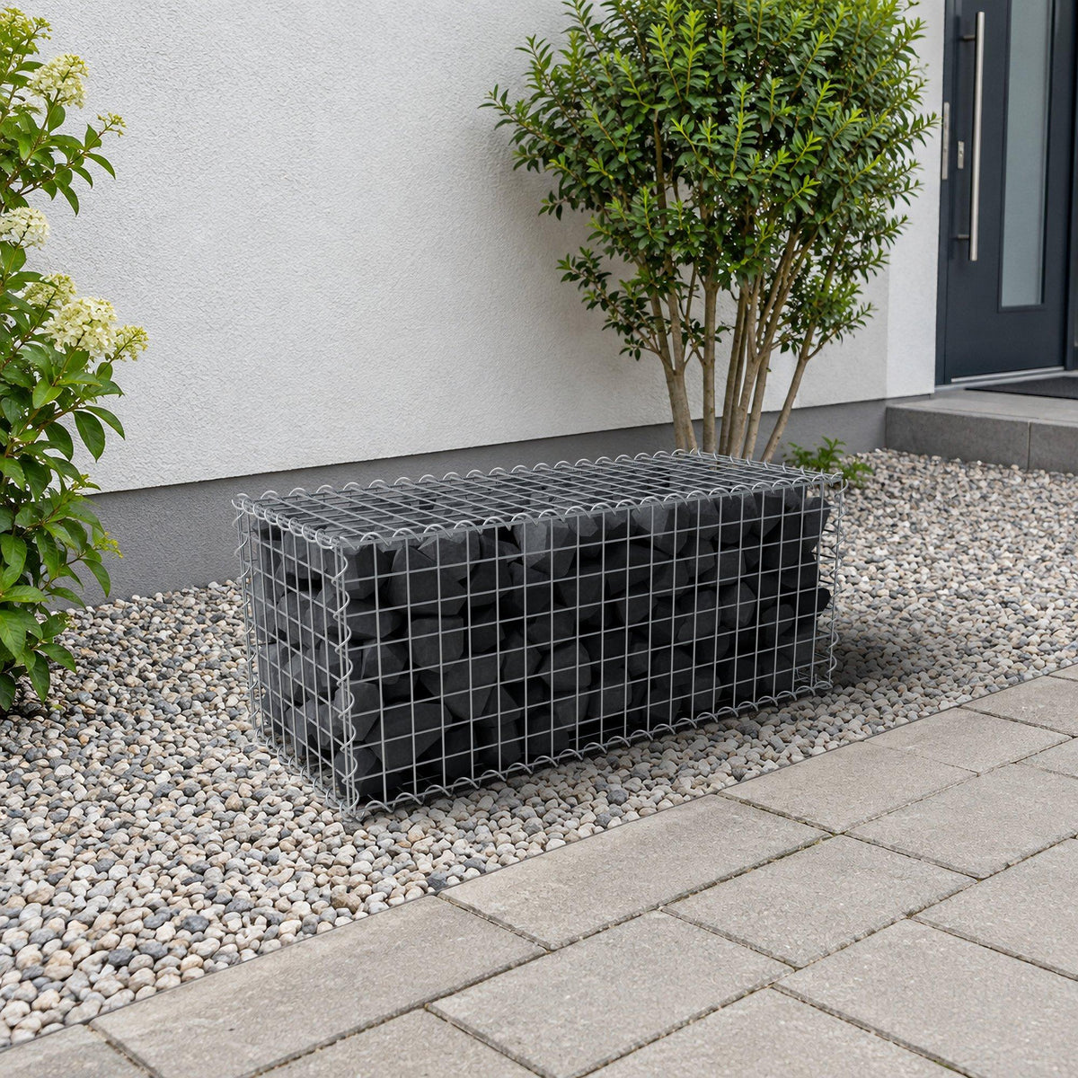 Gabião 100 cm x 40 cm x 40 cm (C x A x P), malhagem 5 cm x 5 cm, espiral