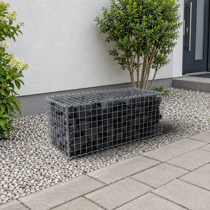 Gabião 100 cm x 40 cm x 40 cm (C x A x P), malhagem 5 cm x 5 cm, espiral