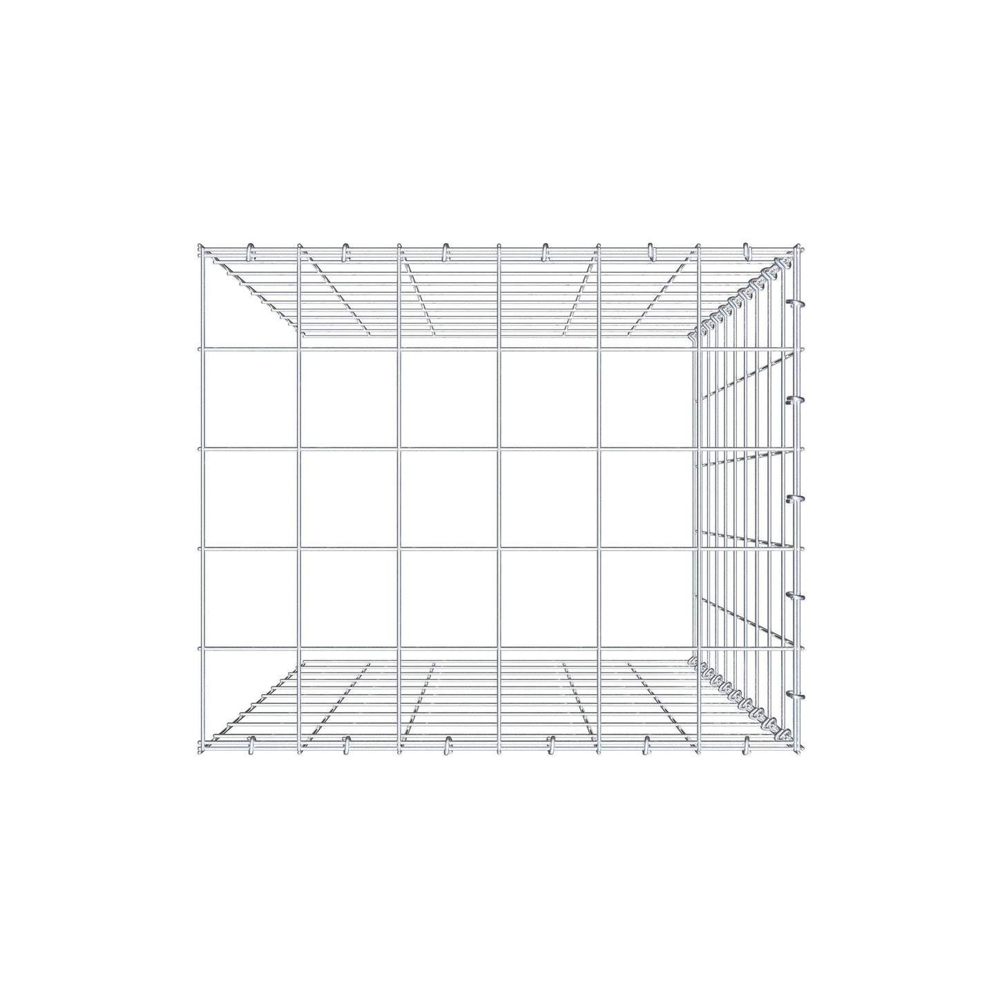 Add-on schanskorf type 4 100 cm x 60 cm x 50 cm (L x H x D), maaswijdte 10 cm x 10 cm, C-ring