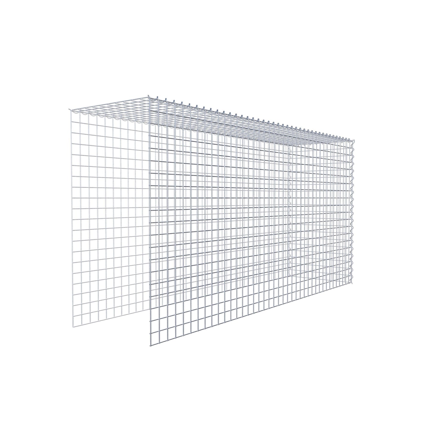 Anbaugabione Typ 4 200 cm x 100 cm x 50 cm (L x H x T), Maschenweite 5 cm x 5 cm, Spirale