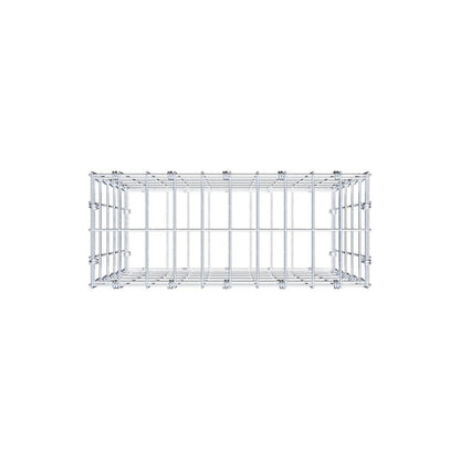 Gabion 50 cm x 50 cm x 20 cm (L x H x D), maskestørrelse 5 x 10 cm, spiralring