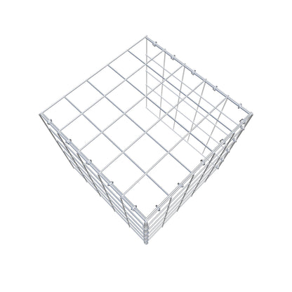 Opbouw schanskorf type 4 50 cm x 50 cm x 50 cm (L x H x D), maaswijdte 10 cm x 10 cm, C-ring