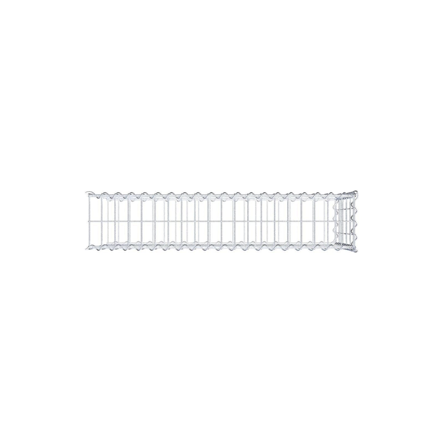 Add-on schanskorf type 2 100 cm x 50 cm x 20 cm (L x H x D), maaswijdte 5 cm x 10 cm, spiraalvormig