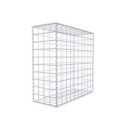 Schanskorf 100 cm x 100 cm x 40 cm (L x H x D), maaswijdte 10 cm x 10 cm, spiraalvormig
