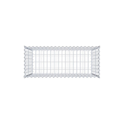 Gabion 100 cm x 80 cm x 40 cm (L x H x D), maskestørrelse 5 cm x 10 cm, spiral