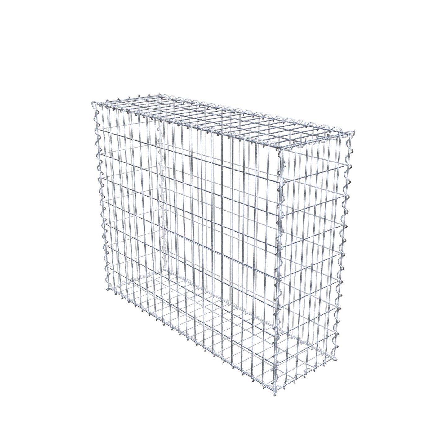 Gabion 100 cm x 80 cm x 30 cm (L x H x D), mesh size 5 cm x 10 cm, spiral
