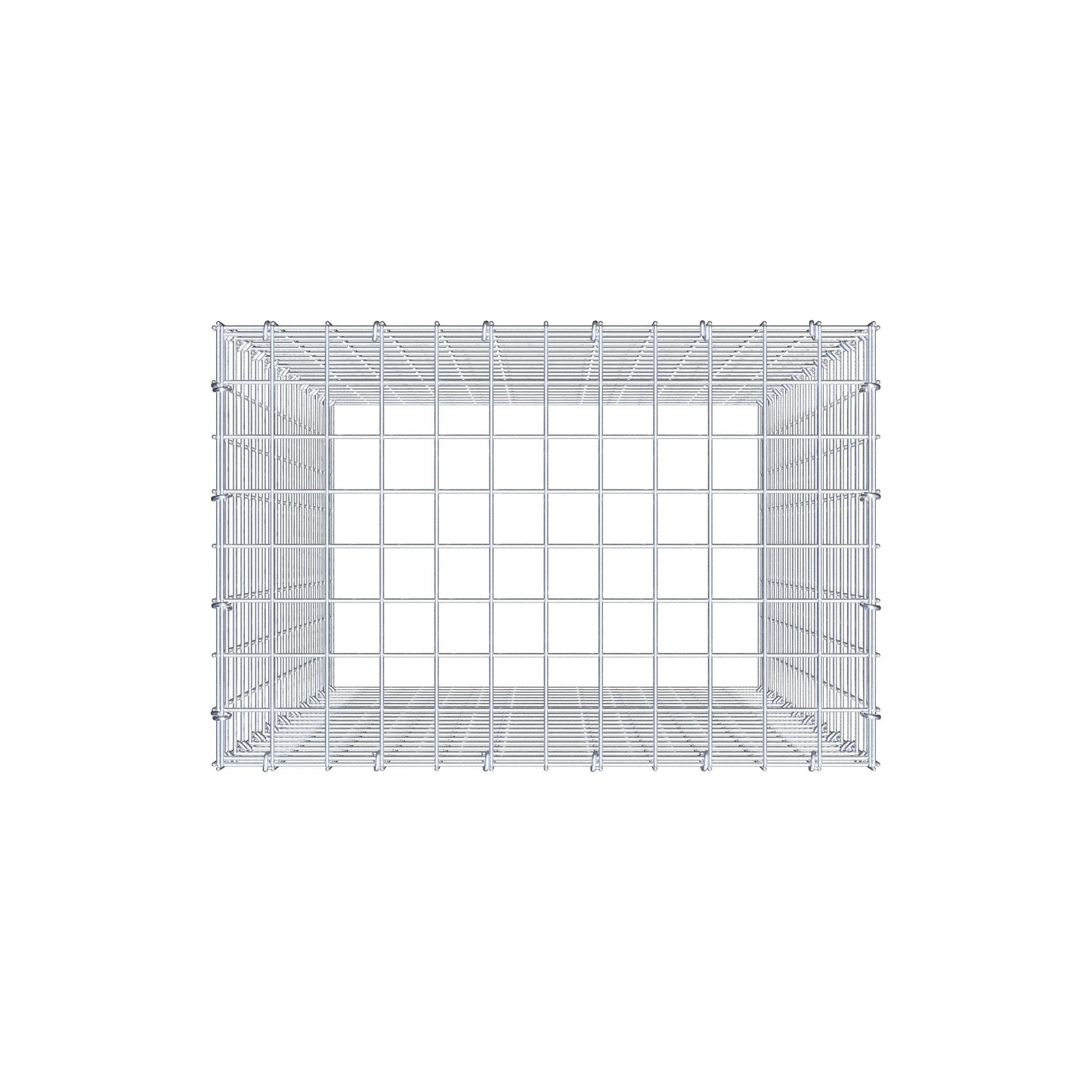 Monteret gabion type 3 100 cm x 60 cm x 40 cm (L x H x D), maskestørrelse 5 cm x 5 cm, C-ring