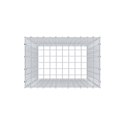 Monteret gabion type 3 100 cm x 60 cm x 40 cm (L x H x D), maskestørrelse 5 cm x 5 cm, C-ring