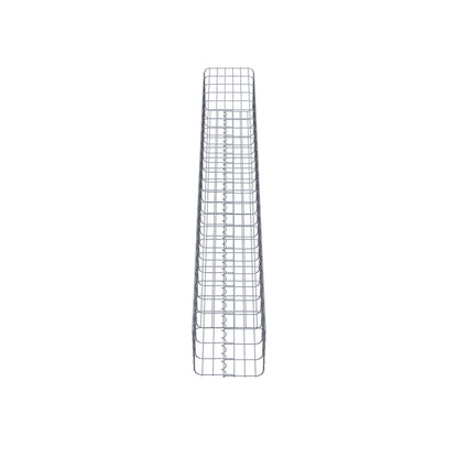 Colonne de gabion carrée 32 cm x 32 cm, 230 cm de hauteur, MW 5 cm x 10 cm