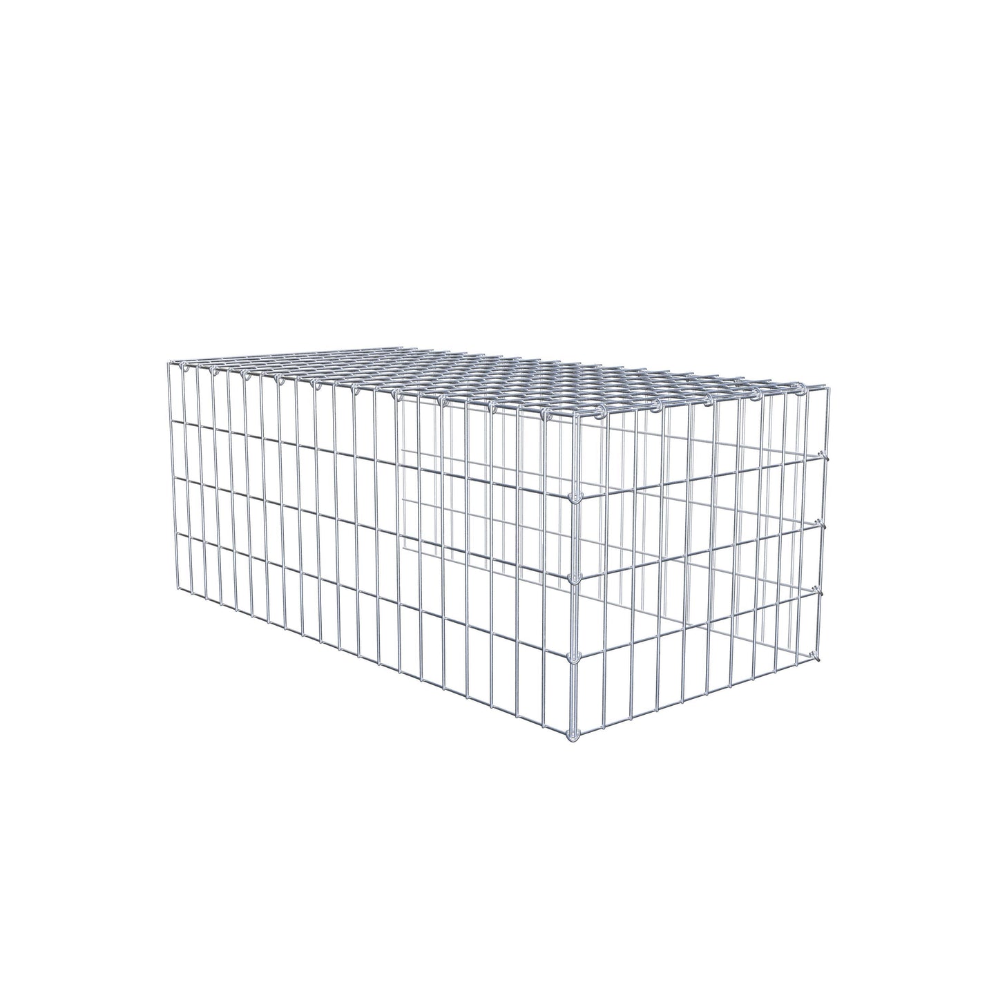 Opzetpaal type 4 100 cm x 40 cm x 50 cm (L x H x D), maaswijdte 5 cm x 10 cm, C-ring