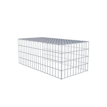 Opzetpaal type 4 100 cm x 40 cm x 50 cm (L x H x D), maaswijdte 5 cm x 10 cm, C-ring