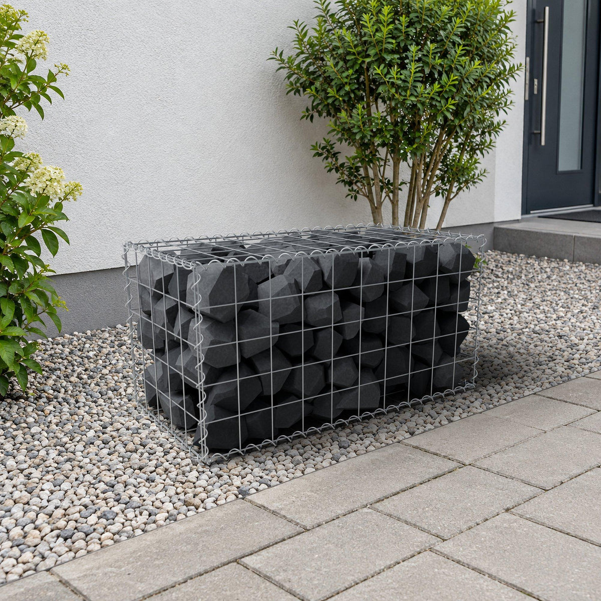 Gabion 100 cm x 50 cm x 50 cm (L x H x D), maskstorlek 10 cm x 10 cm, spiral