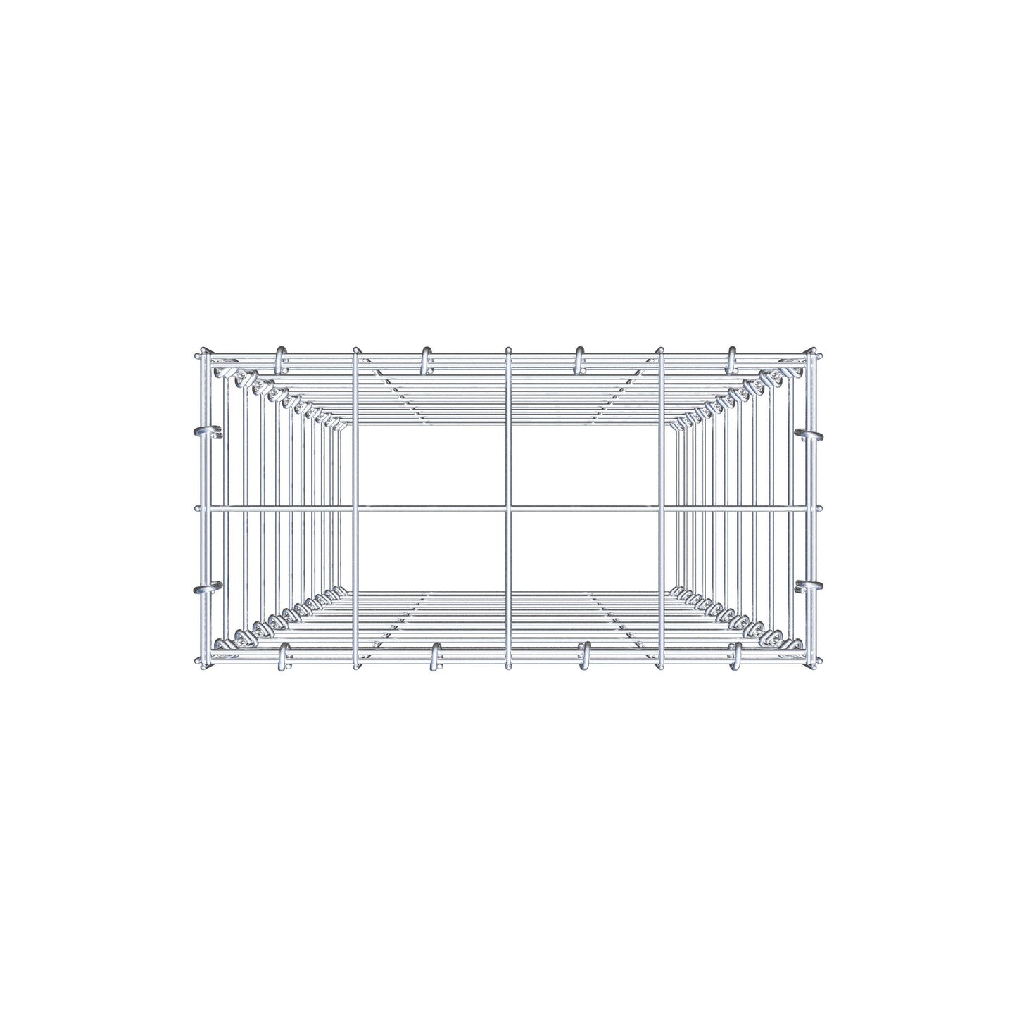 Monteret gabion type 3 100 cm x 40 cm x 20 cm (L x H x D), maskestørrelse 10 cm x 10 cm, C-ring