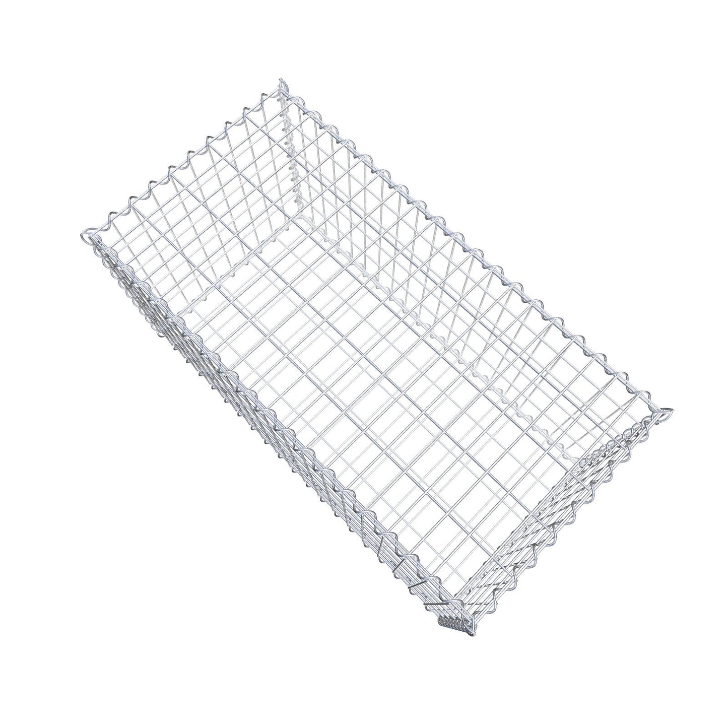 Gabbione 100 cm x 50 cm x 50 cm (L x H x P), maglia 5 cm x 10 cm, spirale