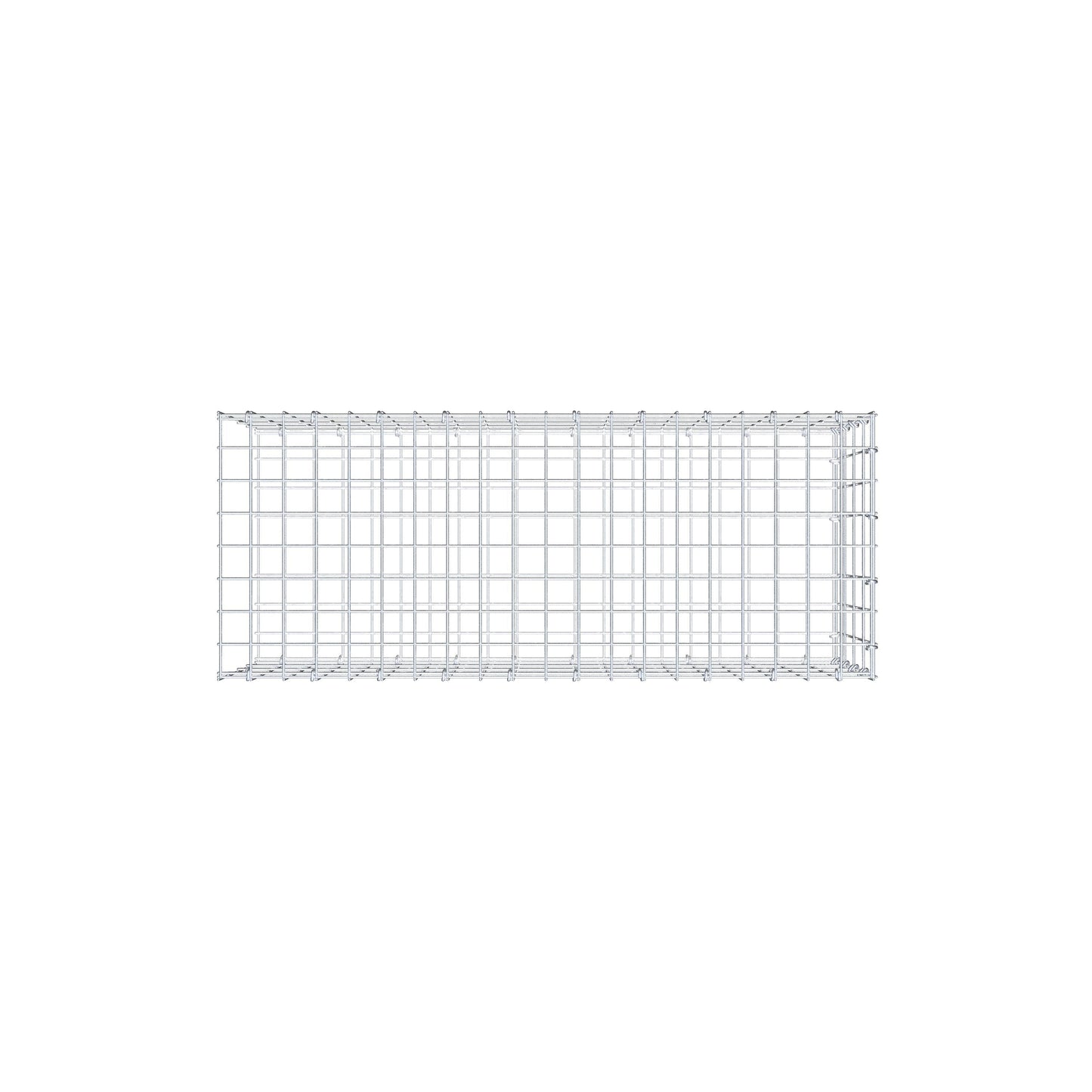 Opzetpaal type 2 100 cm x 40 cm x 40 cm, maaswijdte 5 cm x 10 cm, C-ring