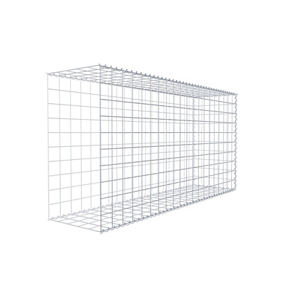 Opbouw schanskorf type 2 200 cm x 100 cm x 50 cm (L x H x D), maaswijdte 10 cm x 10 cm, spiraal
