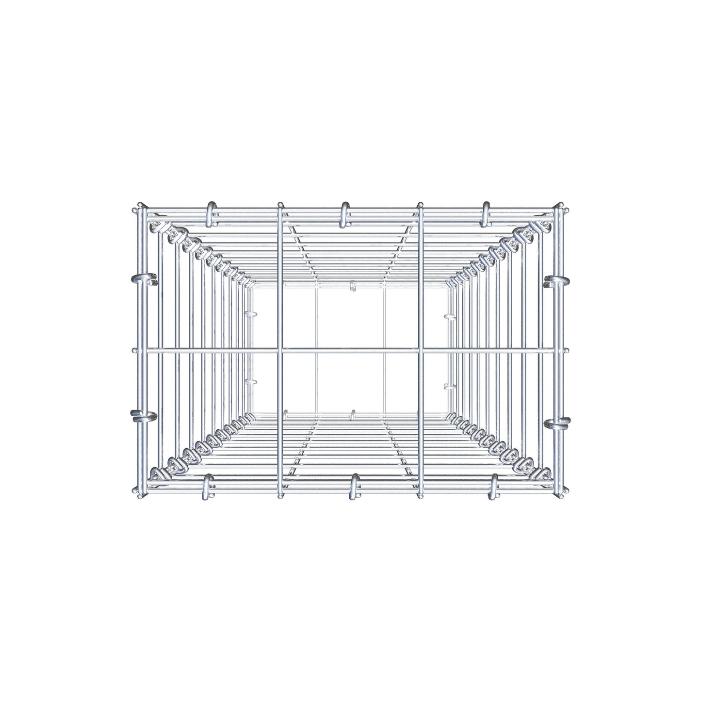 Gabion 100 cm x 30 cm x 20 cm (L x H x D), maskestørrelse 10 cm x 10 cm, C-ring