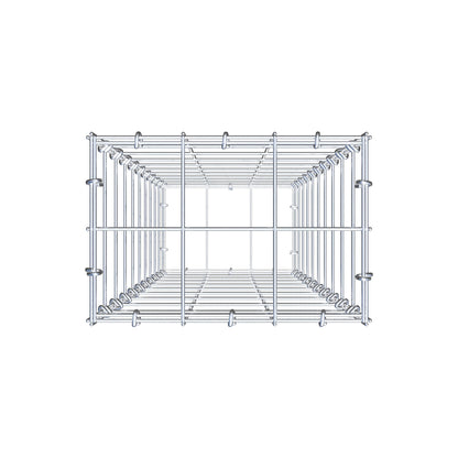 Gabion 100 cm x 30 cm x 20 cm (L x H x D), maskestørrelse 10 cm x 10 cm, C-ring