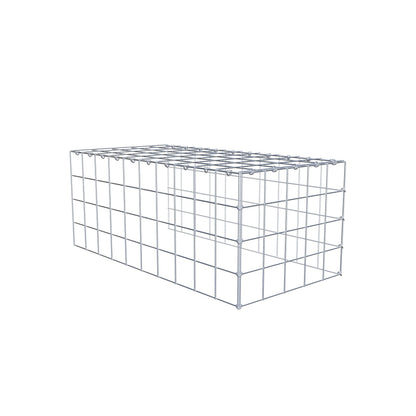 Opzetpaal type 4 100 cm x 40 cm x 50 cm (L x H x D), maaswijdte 10 cm x 10 cm, C-ring