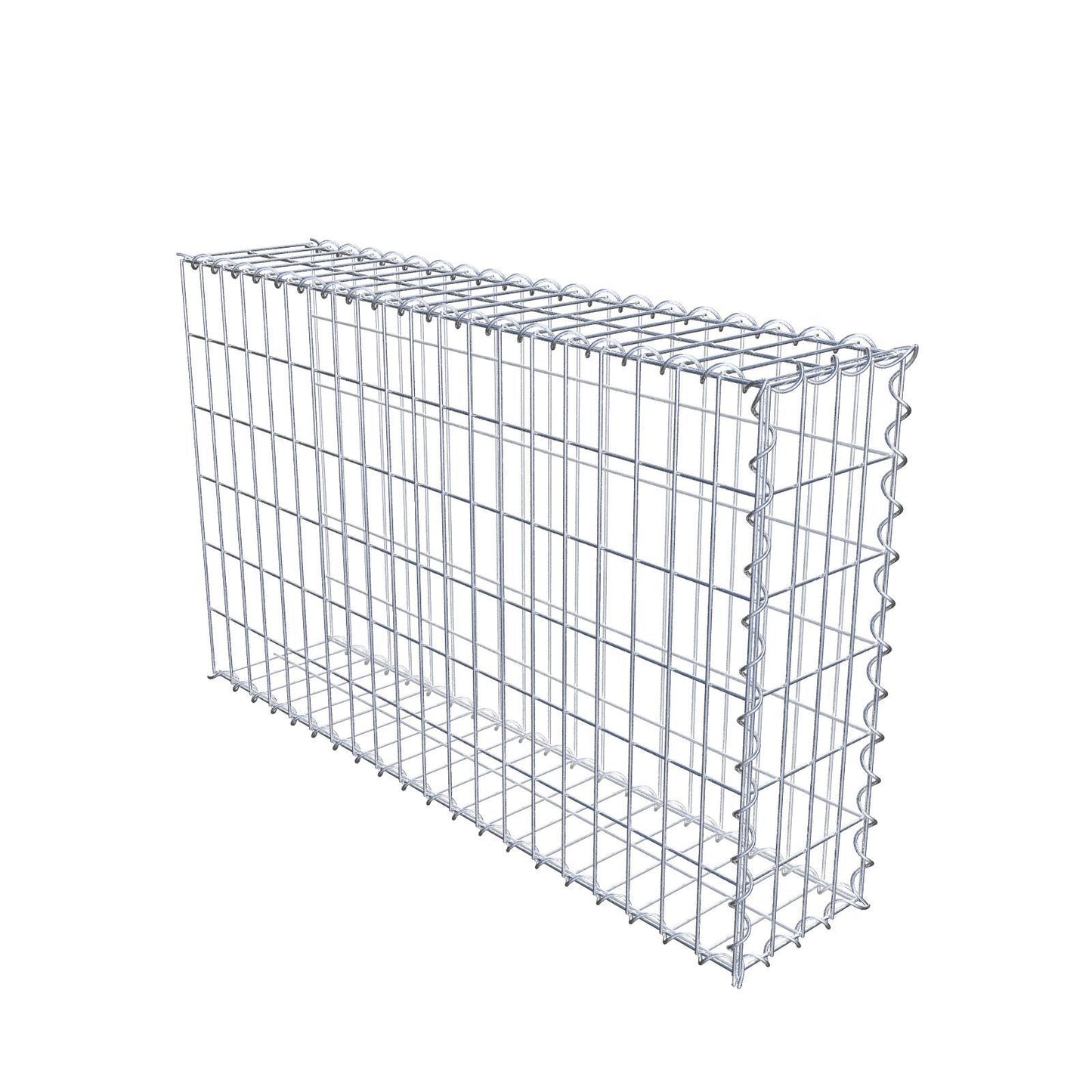 Gabion rapporté type 2 100 cm x 60 cm x 20 cm (L x H x P), mailles 5 cm x 10 cm, spirale